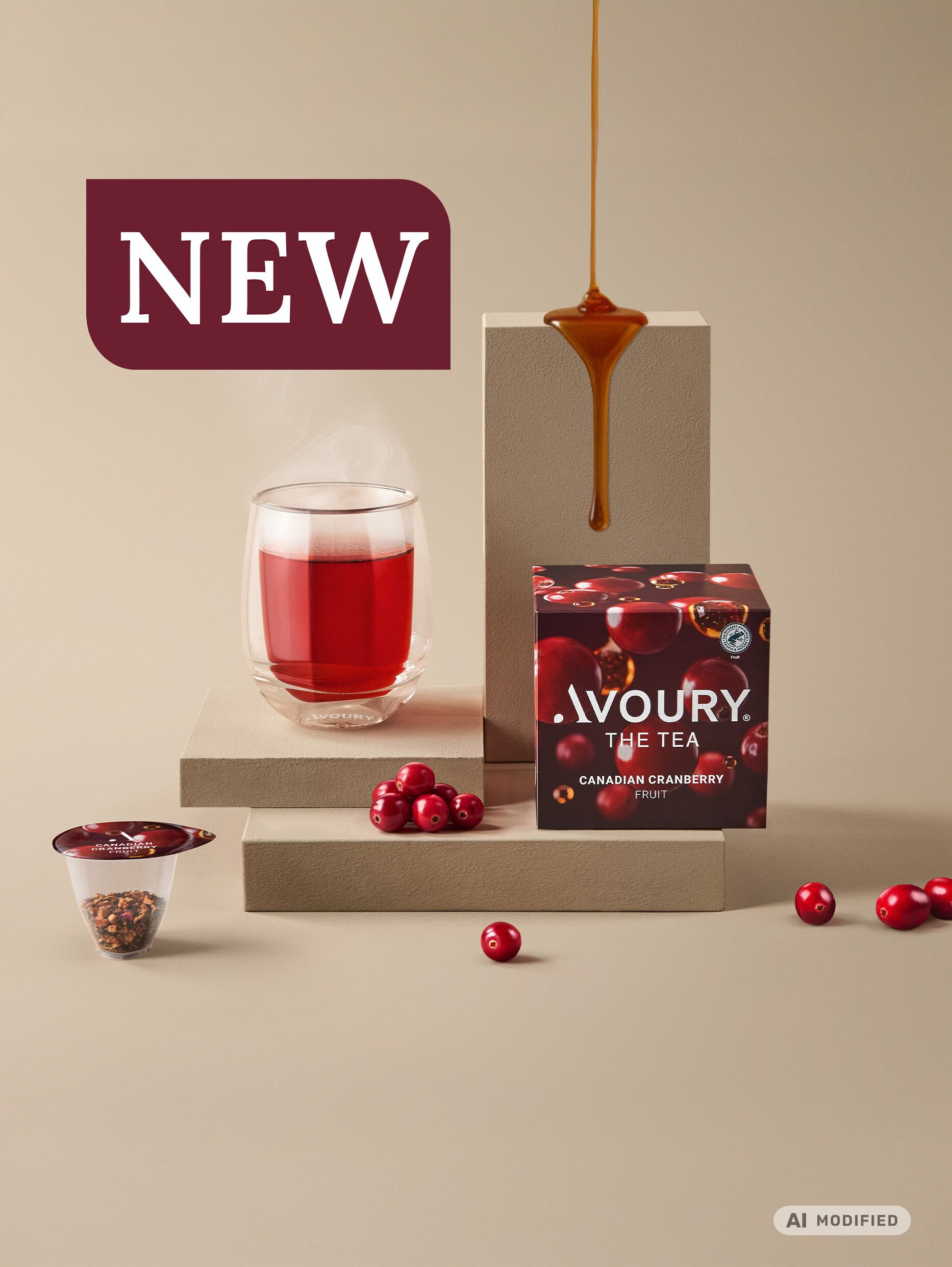 Avoury Canadian Cranberry tea box cover